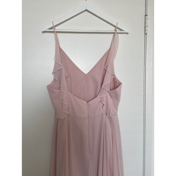 Dessy Collection Blush Bridesmaid Dress - Picture 6 of 10